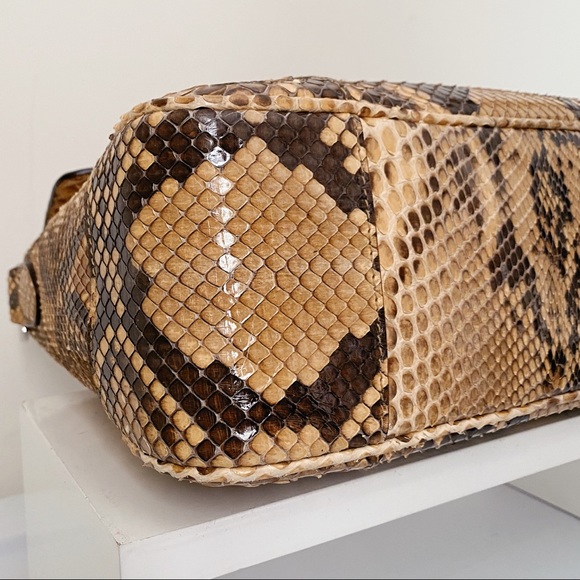 Ralph Lauren Collection Ricky Exotic Python Snake Skin Shoulder Crossbody Bag 5K - Picture 14 of 15
